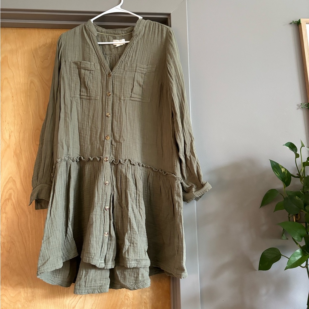 Anthropology Maeve Green dress
